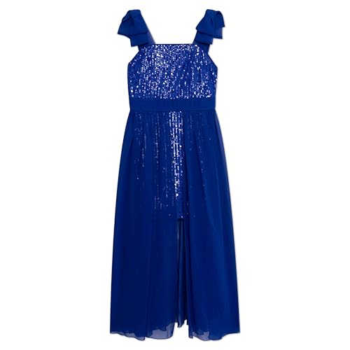 Speechless Girls' Sequin Maxi Party Dress with Chiffon Walk-Through Skirt2