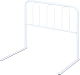不二貿易 ベッドガード 転落防止 布団ずれ防止 幅60×奥行40×高さ55㎝ ホワイト ベッドフェンス 大人 ハイタイプ 怪我防止 高めのマットレスにも 完成品 15554