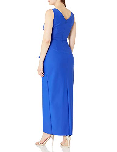 Image of Alex Evenings Women's Slimming Long Side Ruched Dress with Cascade Ruffle Skirt