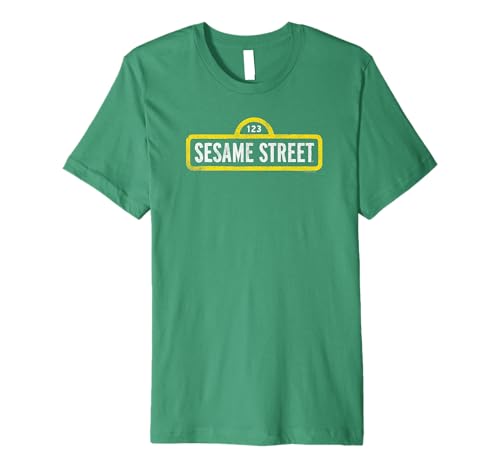 T-shirt Sesame Street Rough Logo Premium avec finitions haut de gamme