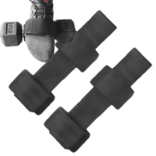 Accesorio de pie con mancuerna, accesorios de pie con mancuernas para levantamiento de pesas, 2 extensiones profesionales de entrenamiento de piernas en casa para flexores de cadera, férula de