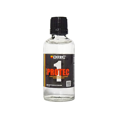 DITEC Marine PROTEC 1 Resin Coating for Paint and Gelcoat - Boat or Car Ceramic/Wax/Sealant Alternative (3.2 oz (100 ml))