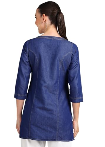 Image of Women Stylish Modren Denim Casual Kurti
