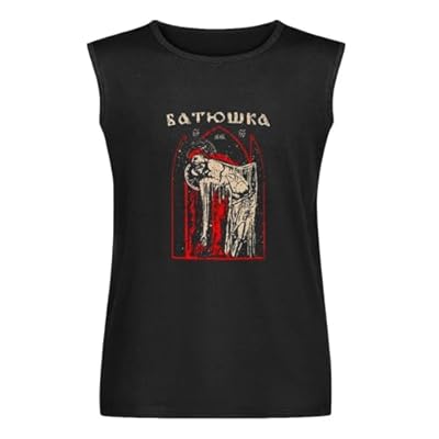 Batushka Pieta - Camiseta sin mangas unisex para hombre, cuello redondo, 100% algodón, color negro, Negro, XL | Ya disponible en tu tienda friki favorita! En mundofriki.es!
