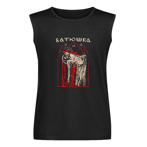 Batushka Pieta - Camiseta sin mangas unisex para hombre, cuello redondo, 100% algodón, color negro, Negro, XL