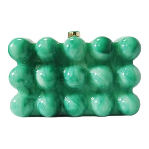 Image of Acrylic Bubble Bag Luxury Marble Clutch Evening Purses for Women Glitter Handbag for Wedding Party Prom