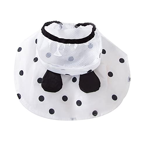 Elegantstunning Pet Dog Transparent Raincoat With Hood Polka Dot Bear Poncho Rainproof Jacket For Small Medium Dogs White Xl (Weight 5.5-7.5Kg) #TOP5
