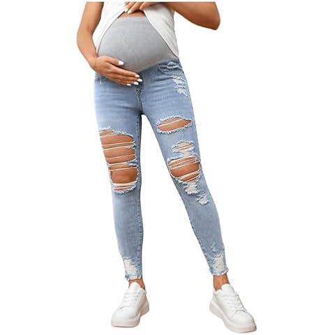 BEAUDRM Maternity Skinny Jeans Cover