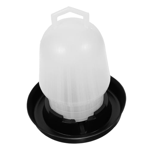 HOODANCOS Dispensador Automático de Agua para Gallinas con Cubeta Resistente y Fácil Limpieza Bebedero Seguro para Gallineros Exteriores y Comedero de Aves para Alimentación Práctica de