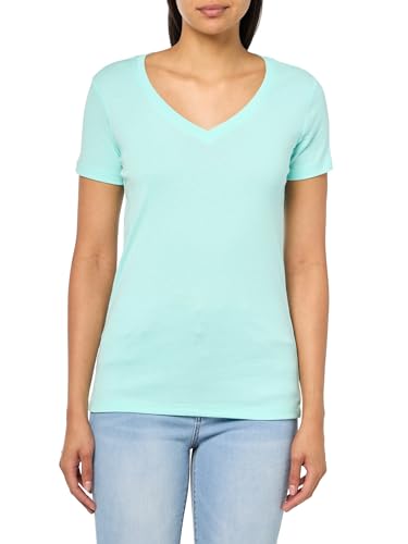 T-shirt col en V pour femme anti-transpiration coupe fluide sans pli