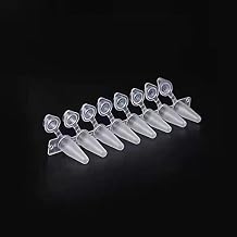 PCR Tubes - 0.2ml PCR Tubes Thin Wall, SHinged Flat Caps Attached,DNase/RNase Free,125 Strips/Box