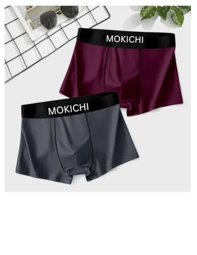 Image of Men's Ice Silk Boxer Briefs Pack of 2 | Ultra Soft Breathable Stretch Trunks | Moisture-Wicking Quick Dry Innerwear