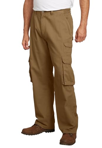 Boulder Creek by Kingsize Men's Big & Tall Ranger Side-Elastic Stacked Cargo Pocket Pants