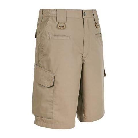 LAPG Men's Operator Elastic Waistband Tactical Shorts, Durable Ripstop Workout, Outdoor Men's Shorts, Cargo Shorts for Men - Khaki - 44 Cover