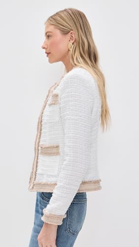 L'AGENCE Women's Agnes Tweed Denim Jacket4