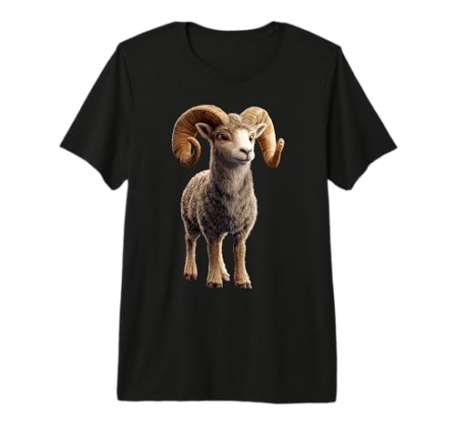 Carnero Muflón Aries Oveja Doméstica Oveja Salvaje Oveja Camiseta Premium