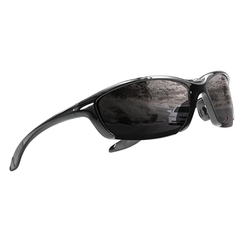 ICECUBE Sportech Polarized Sports Sunglasses with Anti-Slip Function and Light Frame - for Men and Women Driving Running Baseball Golf (S.Black Grey)