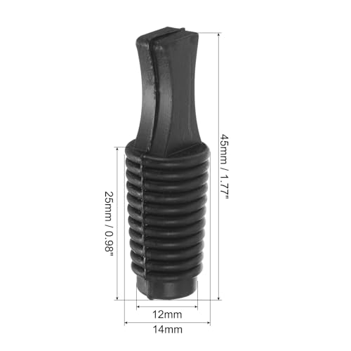 MECCANIXITY Rubber Thread Tapered Insert Plug M14 Test Tubes Bungs Stopper Black for Lab Home 15 Pieces