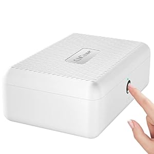Biometric Fingerprint Storage Box,AICase Portable Cash Jewelry Security Case Lock Box Safe,Combination Lock for Car, Home,Office Travel White