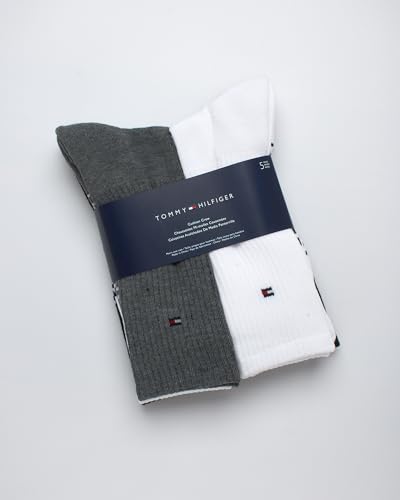 Tommy Hilfiger Mens 5 Pack Soft Cushioned Athletic Crew Socks | Breathable Moisture Wicking Yarn With a Padded Footbed and Targeted Arch Support, All Day Comfort for Running, Gym and Sports - image 2