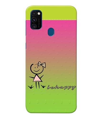 Image of Be Happy Printed Hard Back Case Cover Compatible for Samsung Galaxy M21 / Samsung Galaxy M30S (Multicolor) - D1664