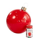 Holiball Inflatable Holiday Ornament β Ultimate Indoor/Outdoor Decoration β Reusable and Storage Friendly β for Weddings, Parties, Events, Team Colors β 30" β Classic Red