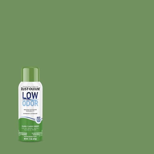 Image of Rust-Oleum Low Odor Premium Spray Paint, 11 oz, Gloss Lucky Green, 2 Pack