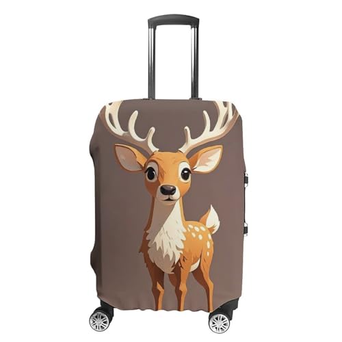 Deer Printed Luggage Cover Protector, Fits 18-32 Inch Luggage