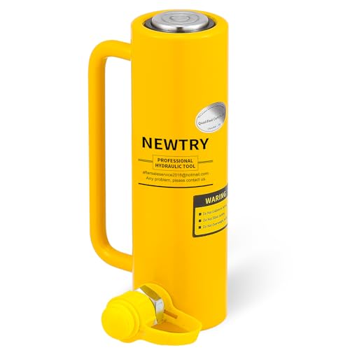Newtry YX504 10 Ton Hydraulic Jack Cylinder Long Jack 6 Inch Stroke Portable Hydraulic Ram Industrial Lifting Jack Porta Power Retract Automatically cover