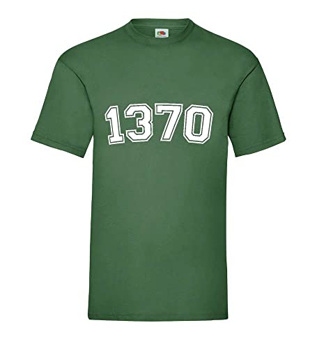 T-shirt vert bouteille pour homme en taille XXXL grande taille basique modelfashion 1370