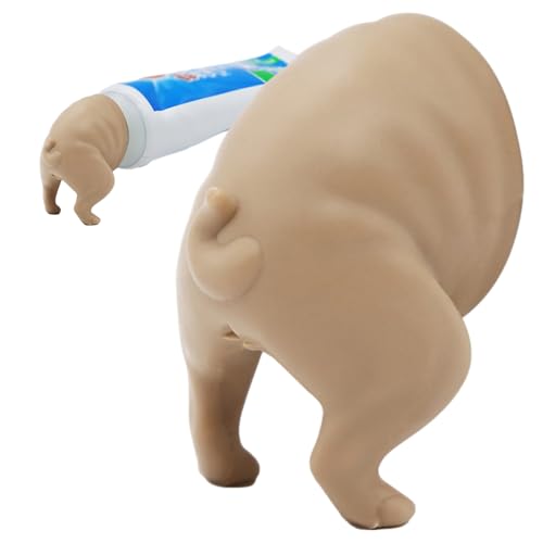Dispensador de pasta de dientes para caca de perro, divertido exprimidor de pasta dientes, Pasta de dientes con cierre automático, Exprimidor de pasta de dientes para perros de silicona con diseño
