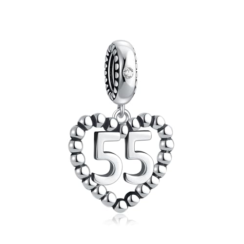 Image of 925 Sterling Silver Number Charm fits Pandora, Gift for Women