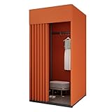 Tragbare mobile Umkleidekabine – temporäre Umkleidekabine für Outdoor-Einkäufe Faltbare Ankleidekabine 3 (Orange Medium) – Ideal für Bekleidungsgeschäfte