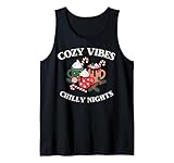Cozy Vibes Chilly Nights Holiday Cocoa Art Tank Top