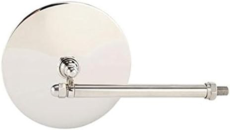 Speedway Motors 1930-1931 Ford Model A Open Car Outside Mirror, Polished Stainless Steel 4-Inch Round Stud-Mount Rear View Mirror with 7/16-20 Thread for Roadster and Phaeton