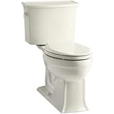 KOHLER K-3551-96 Archer® Two-piece elongated toilet, 1.28 gpf, Biscuit