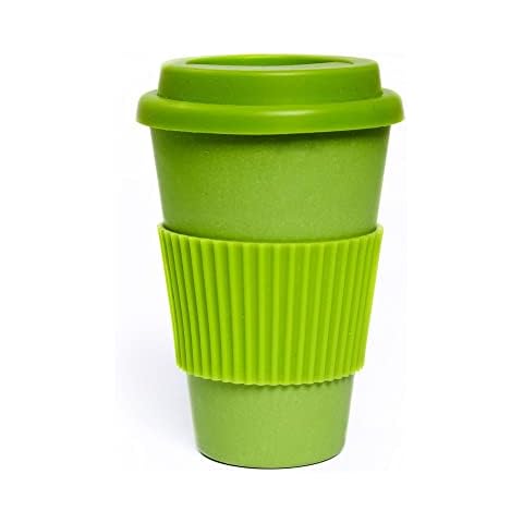 Eco Travel Mug with Green Sleeve and Lid Cover