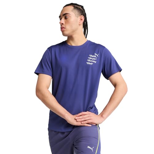 PUMA Men's Running Graphic T-Shirt, Blue Crystal SS25, XX-Large