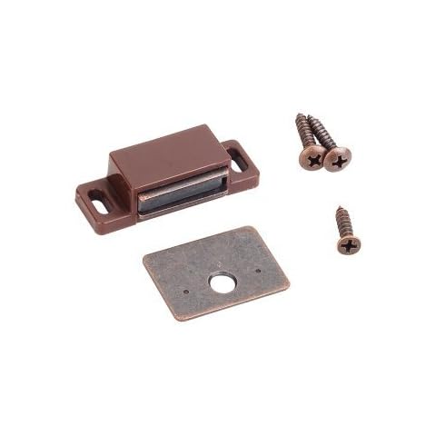Box of 10- 15lb Single Magnetic Catches Brown/bronze Retail Pack. Shutter Hardware by Shutter Hardware Cover