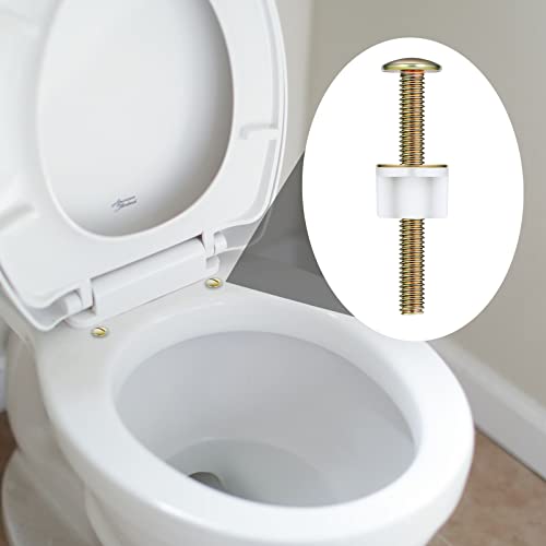 Aiex 6 Sets Toilet Seat Screws And Bolts, Metal Screws For Toilet Seat Bolts Replacement With Plastic Nuts And Metal Washers Toilet Bolt Set For Replacing Top Mount Toilet Seat Hinges #TOP6