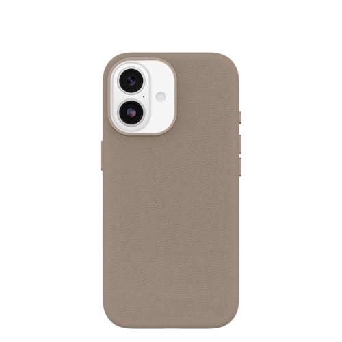 Image of OtterBox iPhone 17 Symmetry Series Cactus Leather Case - Grey Comfort - Slim, Premium Protective iPhone Case