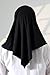 ihvan online, Women’s Ready-to-Wear Instant Hijab with Matching Bonnet – Soft Breathable Modal One-Piece Headscarf, Full Coverage Stretch Hijab for Daily Wear, Prayer & Travel, Black