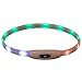 TRIXIE Trixie Flash Leuchtring USB Multicolor Tierhalsband, Silikon/Kunststoff, Mehrfarbig, XS-XL, 65cm / 16mm, Leuchtfunktion mit mehreren Modi, lange Akkulaufzeit, spritzwassergeschützt