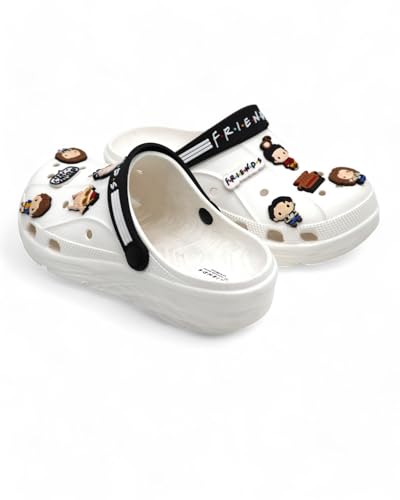 Image of SVAAR x Friends Men's Stylish Clogs with Authentic Friends Charms and Adjustable Back Strap