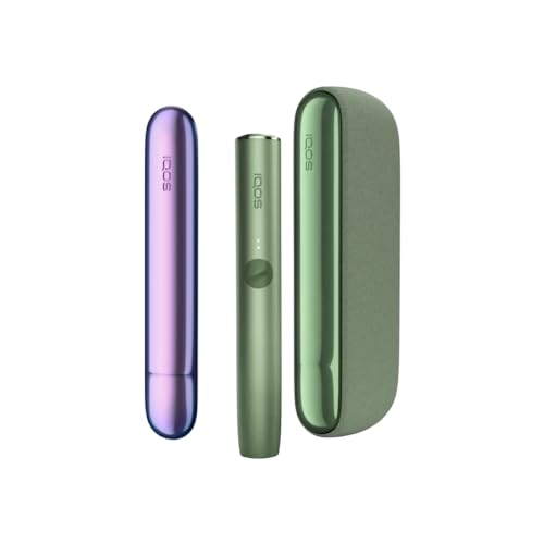 IQOS ILUMA Moss Green con Cover laterale Iridescente Purple Plume - IQOS ILUMA, il riscaldatore di tabacco con tecnologia a induzione con accessorio originale