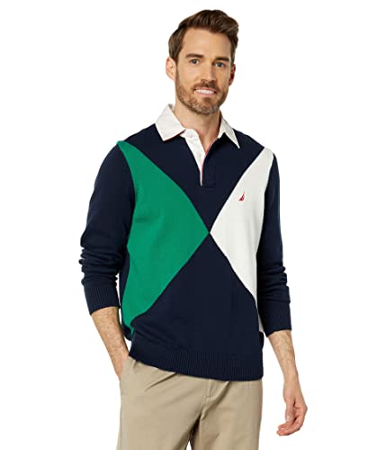 Nautica Men's Colorblock Rugby Sweater