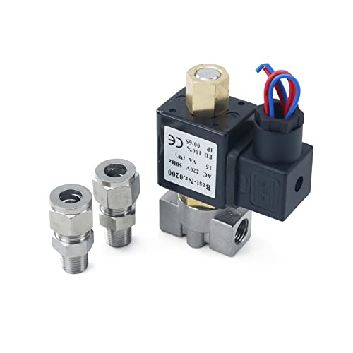 Électrovanne normalement ouverte 2 voies DC12V tube YDF-Lok pour acide - 5