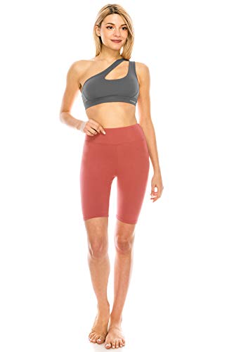 Image of ALWAYS Women's High Waist Bike Shorts - Athletic Workout Tummy Control Stretch Running Yoga Pants