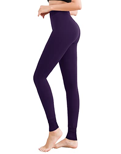 Image of Pnadty Women's High Waisted Velvet Warm Elastic Tights Winter Fleece Lined Thick Leggings Pants