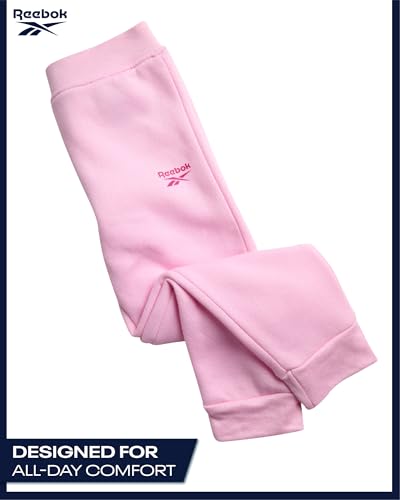 Reebok Toddler Girls Sweatsuit 2 Piece Set Fleece Hoodie Jogger Sweatpants - image 6